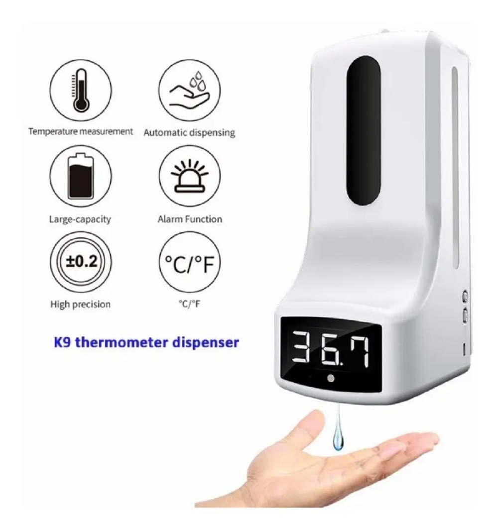 Foto 4 pulgar | Dispensador de Gel Automático con Termómetro Malubero color Blanco