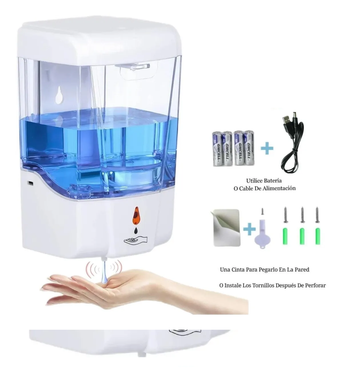 Foto 3 pulgar | Dispensador de Gel Antibacterial Malubero color Transparente Automático