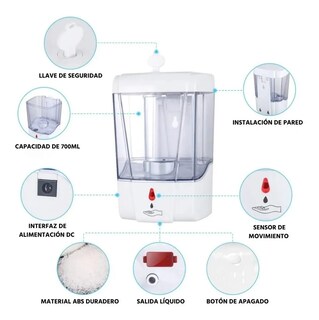 Foto 3 | Dispensador de Gel Antibacterial Malubero color Transparente Automático