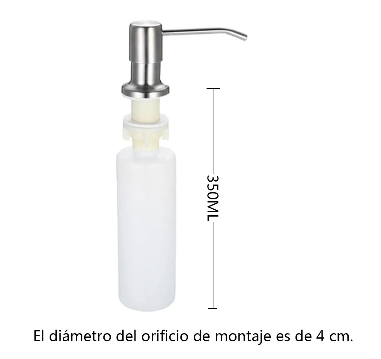 Foto 3 pulgar | Dispensador de Jabón Acero Inoxidable