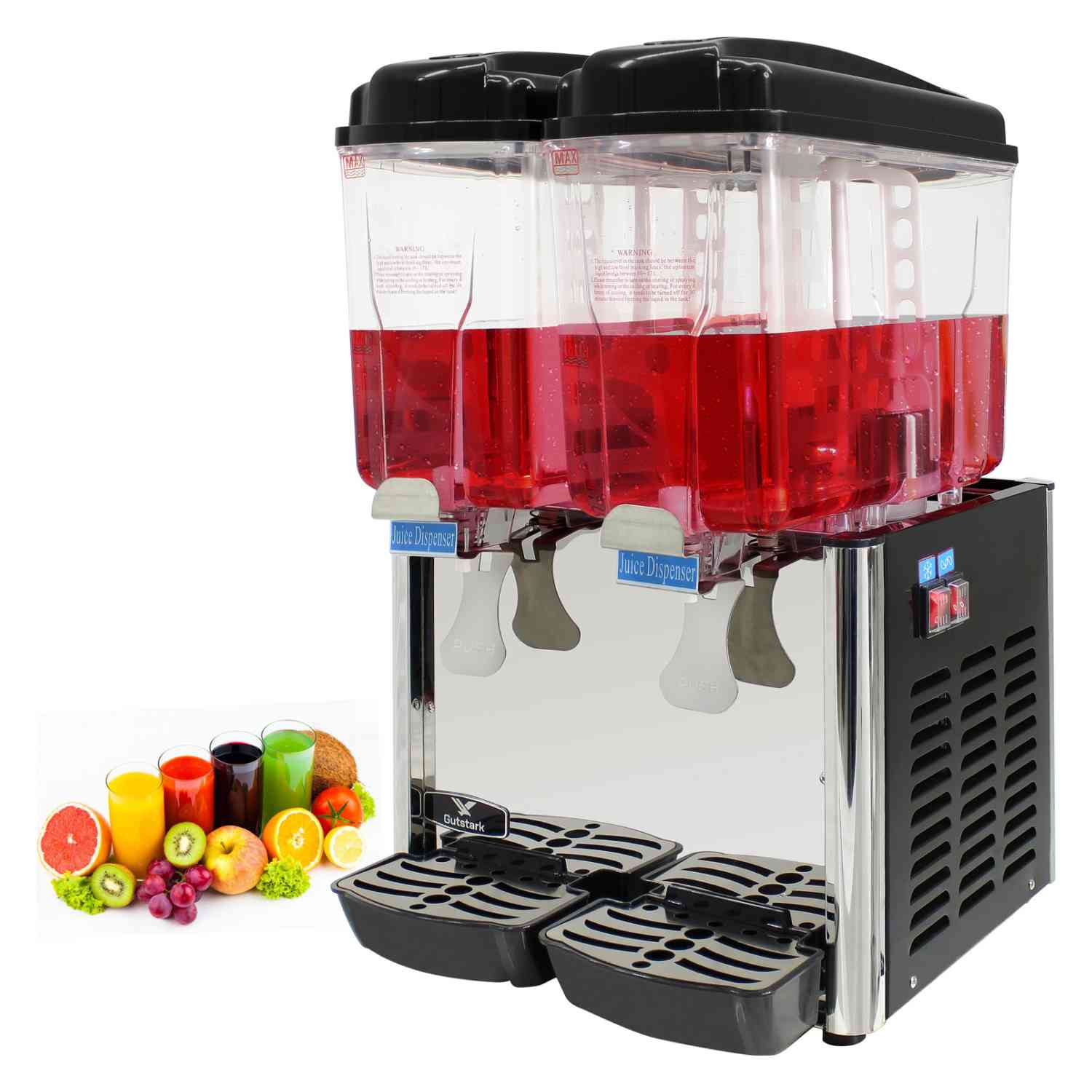 Dispensador Agua Fría Gutstark Jugos 36 Litros 2 Tanques