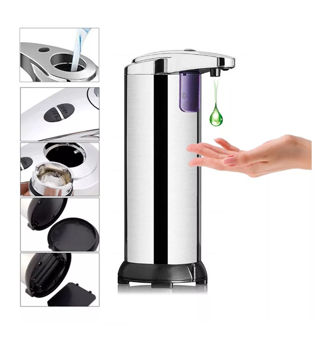 Foto 5 pulgar | Dispensador de Jabón Automático BELUG de Acero Inoxidable 280 ml Plateado