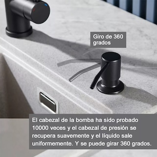 Foto 5 | Dispensador de Jabón Líquido BELUG para Fregadero Negro