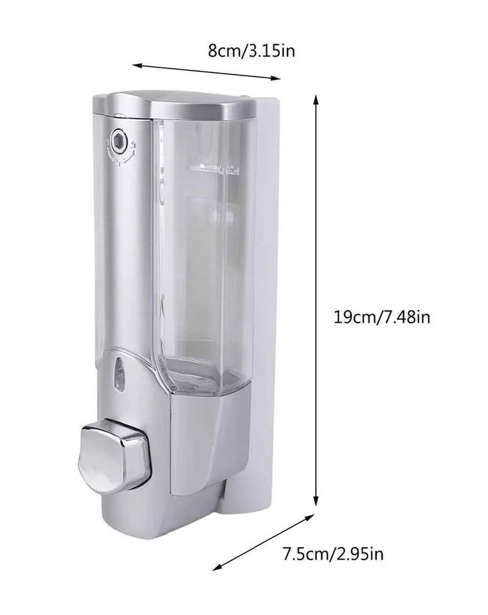Foto 2 | Dispensador BELUG Transparente de Jabón Líquido o Gel de Alcohol 2 PZAS