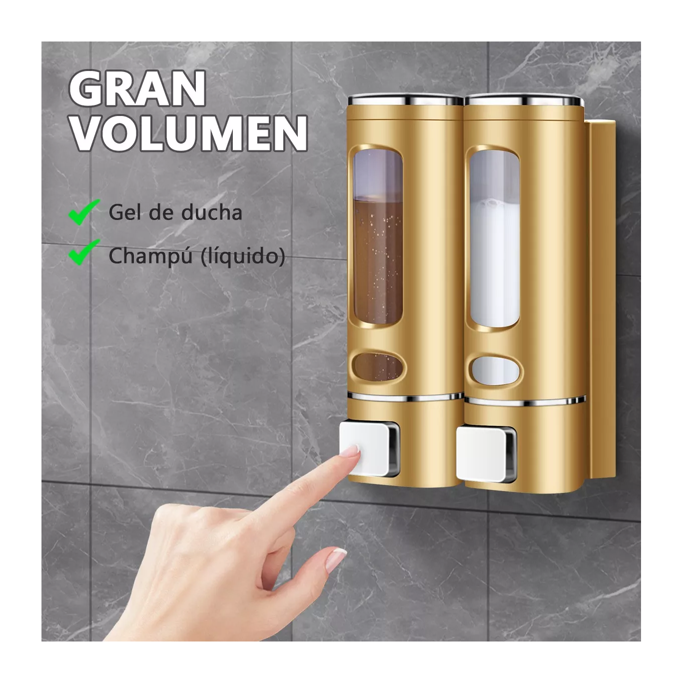 Foto 4 pulgar | Dispensador de Jabón Líquido Lab.G 800 ml Dorado