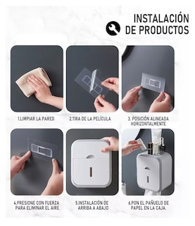 Foto 3 | Dispensador de Papel Higienico con Soporte Cajon