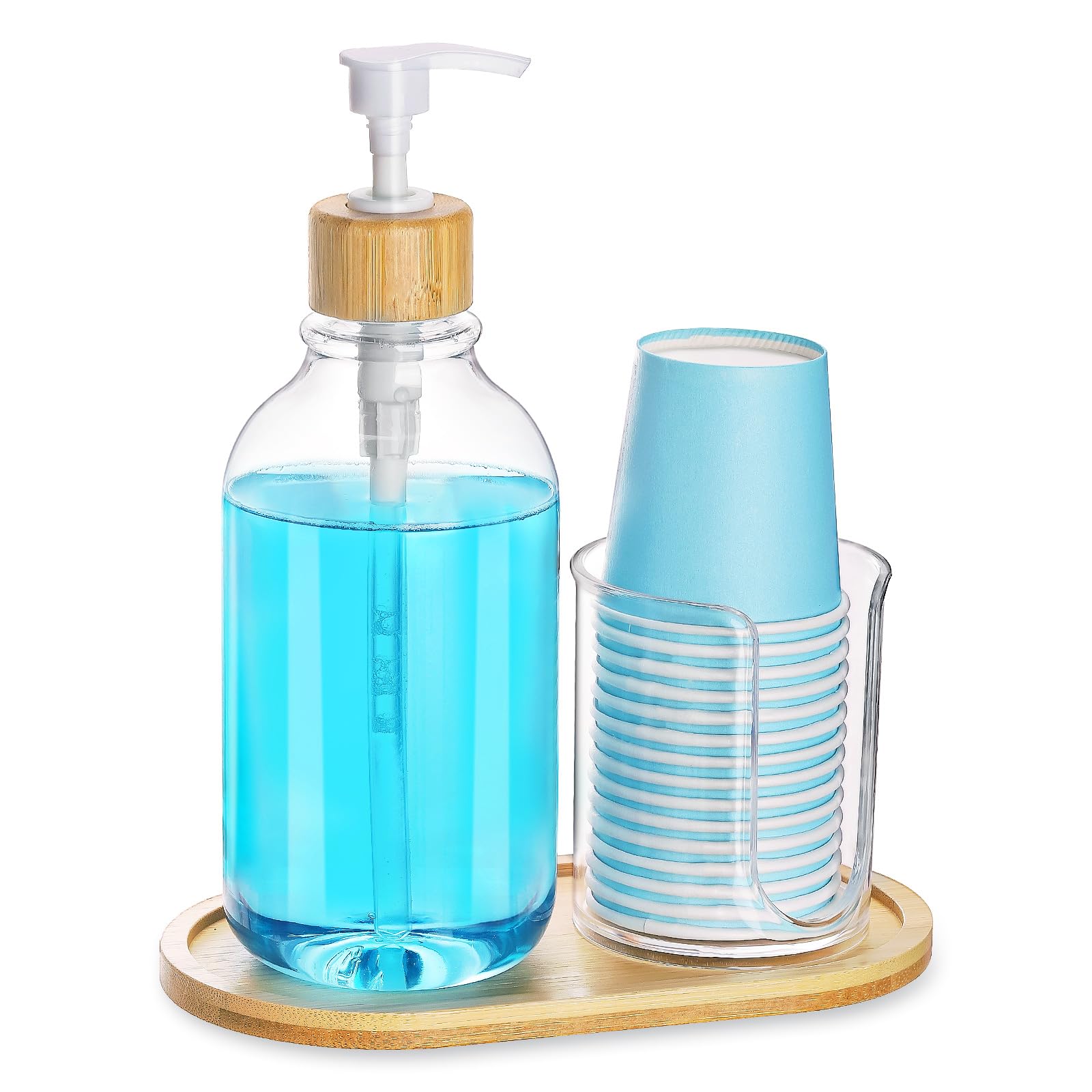 Foto 2 pulgar | Dispensador De Enjuague Bucal Tbestmax Con Portavasos, 500 Ml, Recargable - Venta Internacional.