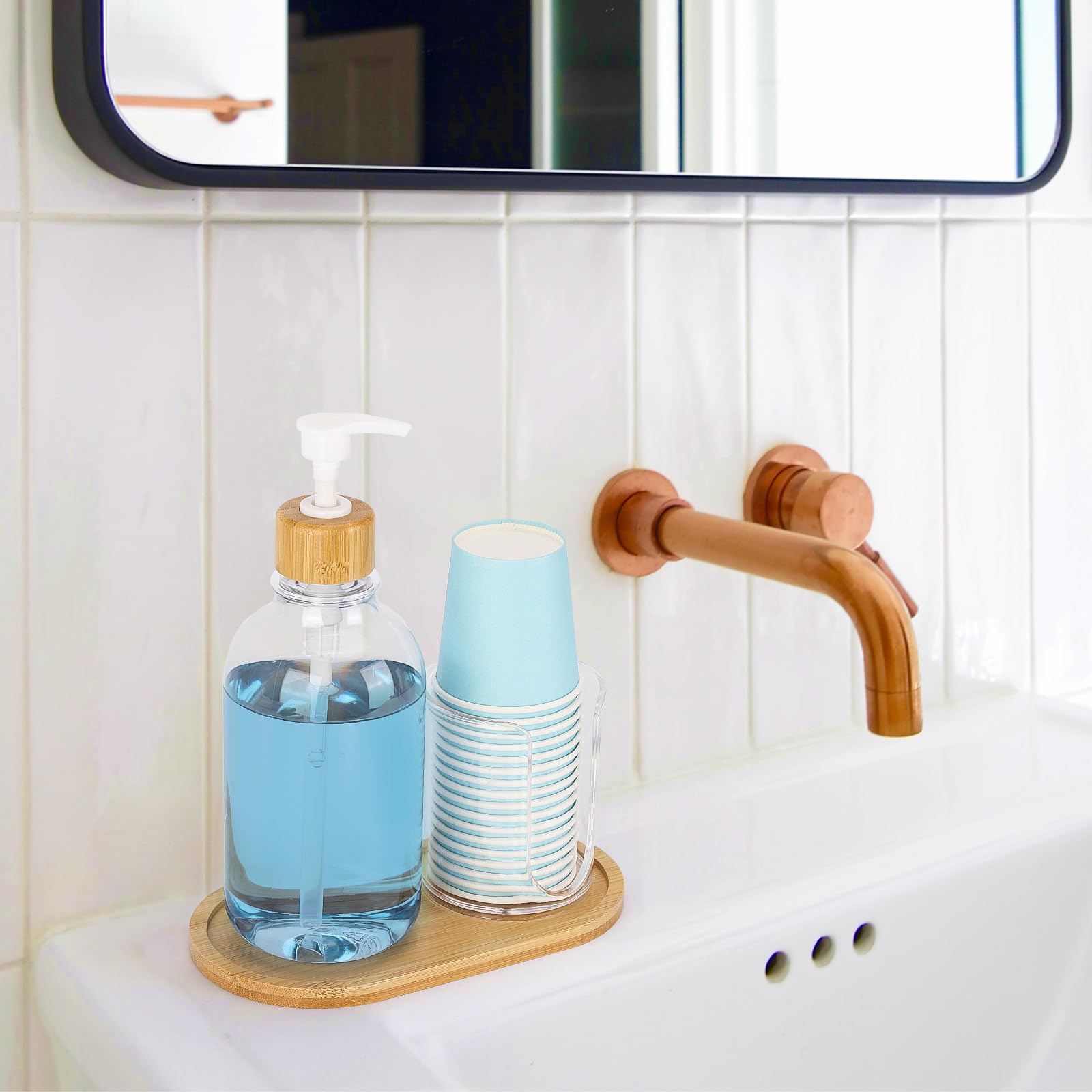 Foto 7 | Dispensador De Enjuague Bucal Tbestmax Con Portavasos, 500 Ml, Recargable - Venta Internacional.