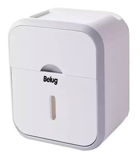 Foto 1 | Despachador Dispensador De Papel Higiénico Con Soporte Cajón, Belug Blanco Y Gris