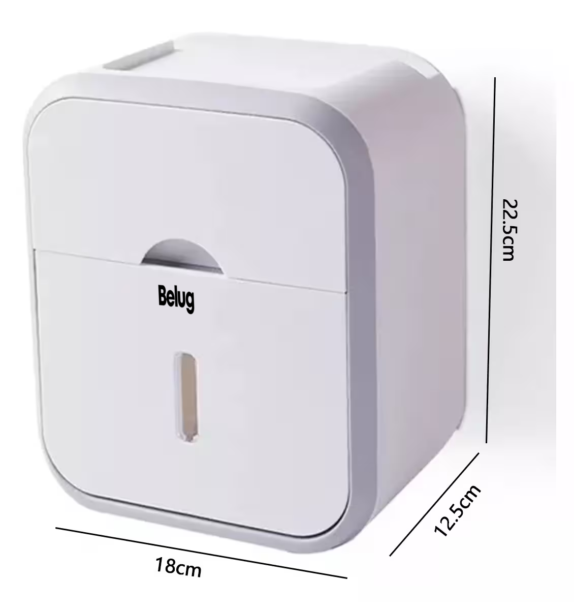 Foto 3 pulgar | Despachador Dispensador De Papel Higiénico Con Soporte Cajón, Belug  Blanco Y Gris