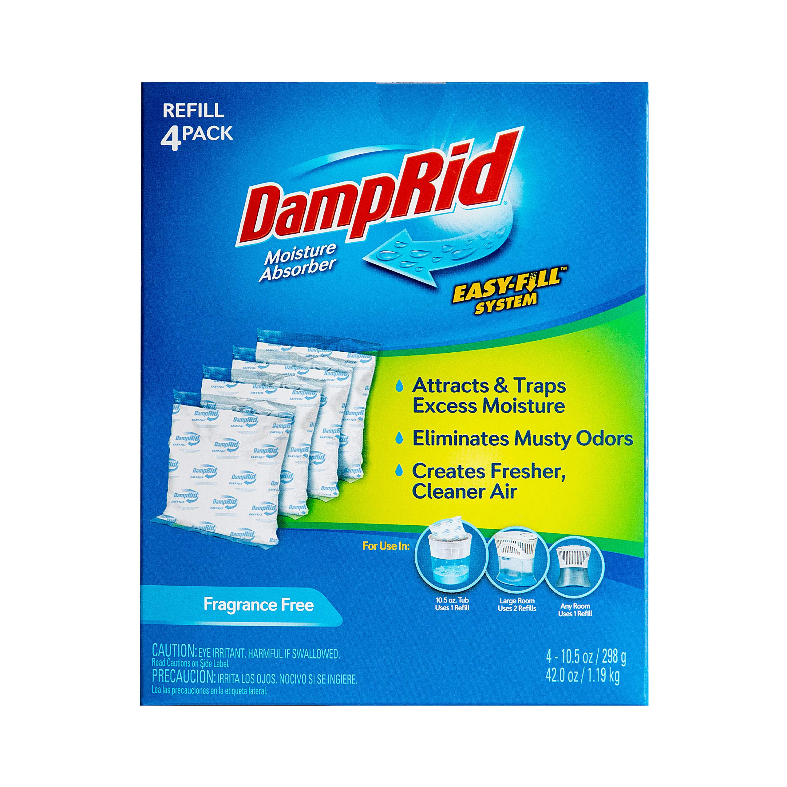 Foto 3 pulgar | Absorbedor De Humedad Damprid Easy Fill, Paquetes De Recarga De 300 Ml, 4 Unidades - Venta Internacional.