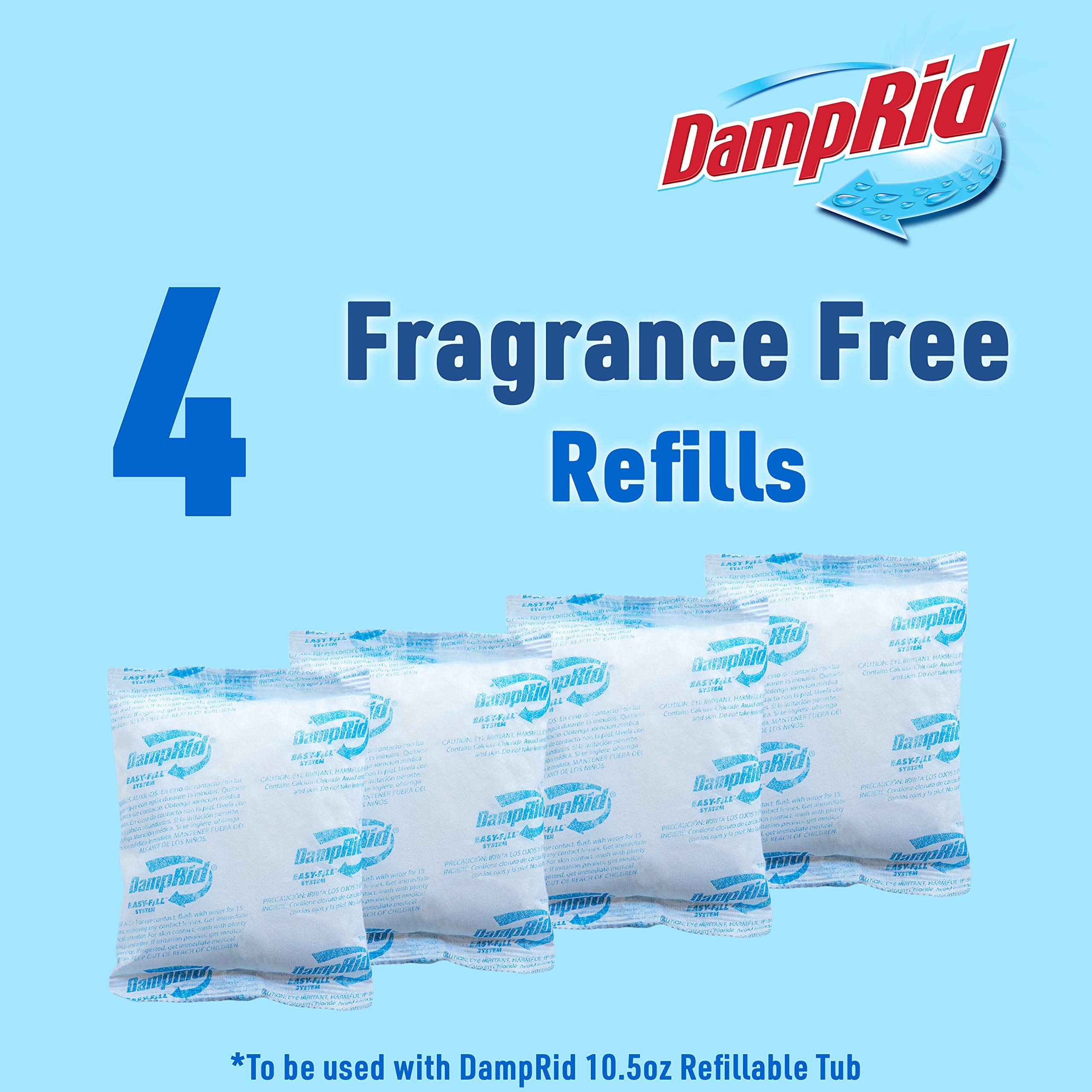 Foto 5 pulgar | Absorbedor De Humedad Damprid Easy Fill, Paquetes De Recarga De 300 Ml, 4 Unidades - Venta Internacional.