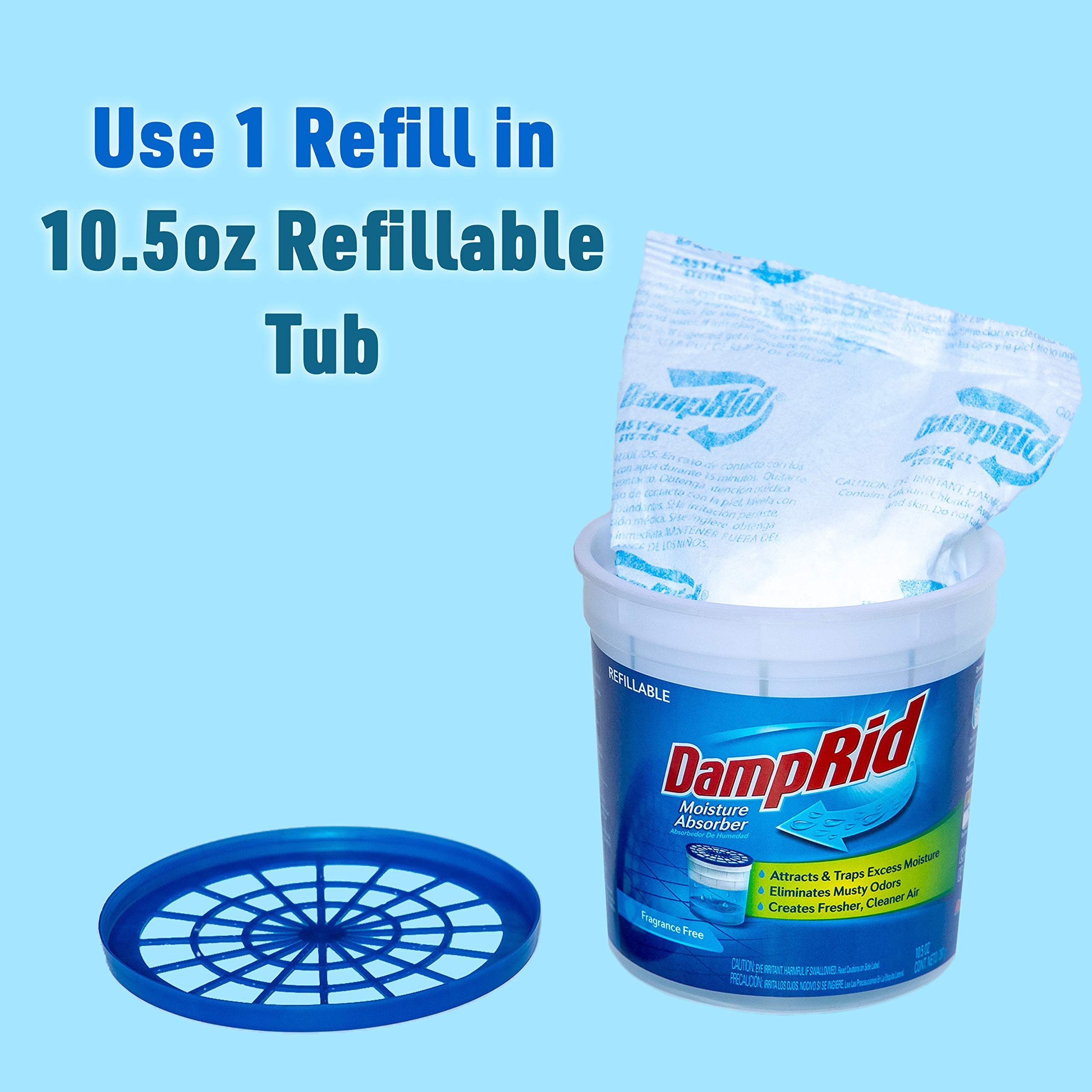 Foto 6 pulgar | Absorbedor De Humedad Damprid Easy Fill, Paquetes De Recarga De 300 Ml, 4 Unidades - Venta Internacional.