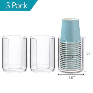 Foto 2 | Dispensador De Vasos De Baño Tbestmax De 90 Ml Para Almacenamiento En Encimera, 3 Unidades - Venta Internacional.