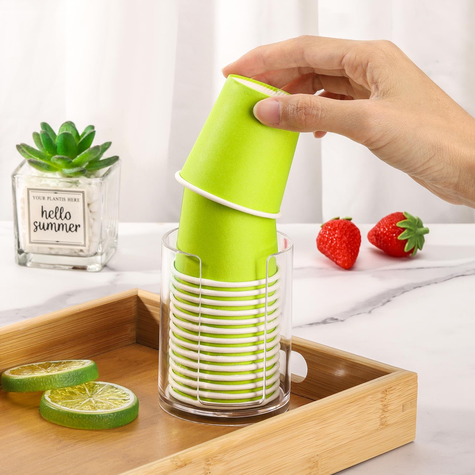 Foto 5 pulgar | Dispensador De Vasos De Baño Tbestmax De 90 Ml Para Almacenamiento En Encimera, 3 Unidades - Venta Internacional.
