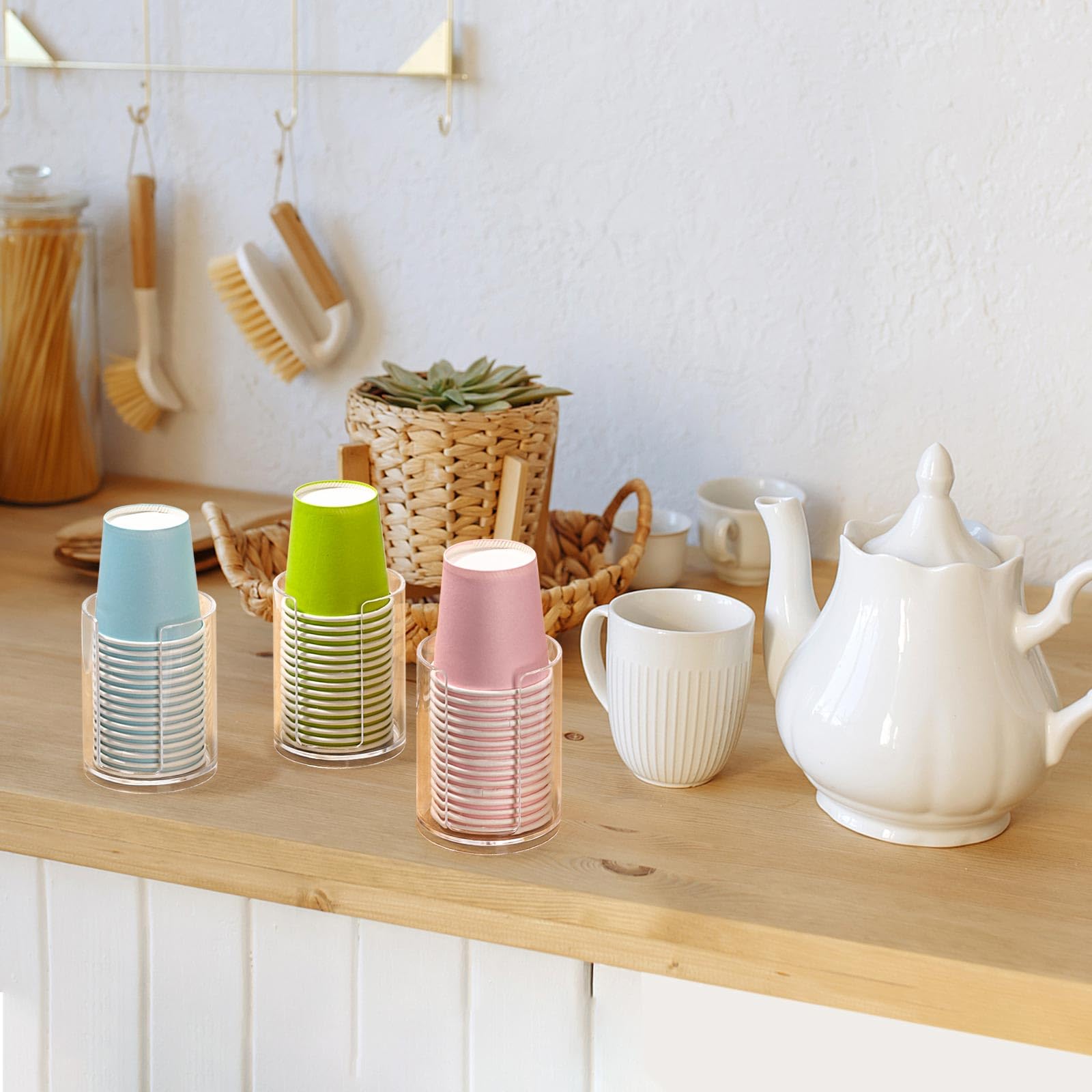 Foto 7 pulgar | Dispensador De Vasos De Baño Tbestmax De 90 Ml Para Almacenamiento En Encimera, 3 Unidades - Venta Internacional.
