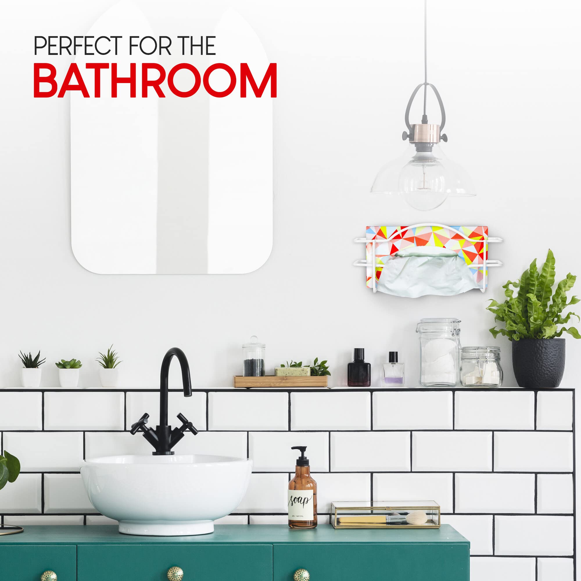 Foto 7 | Dispensador De Guantes Stock Your Home, Soporte De Pared Individual De Metal Blanco - Venta Internacional.
