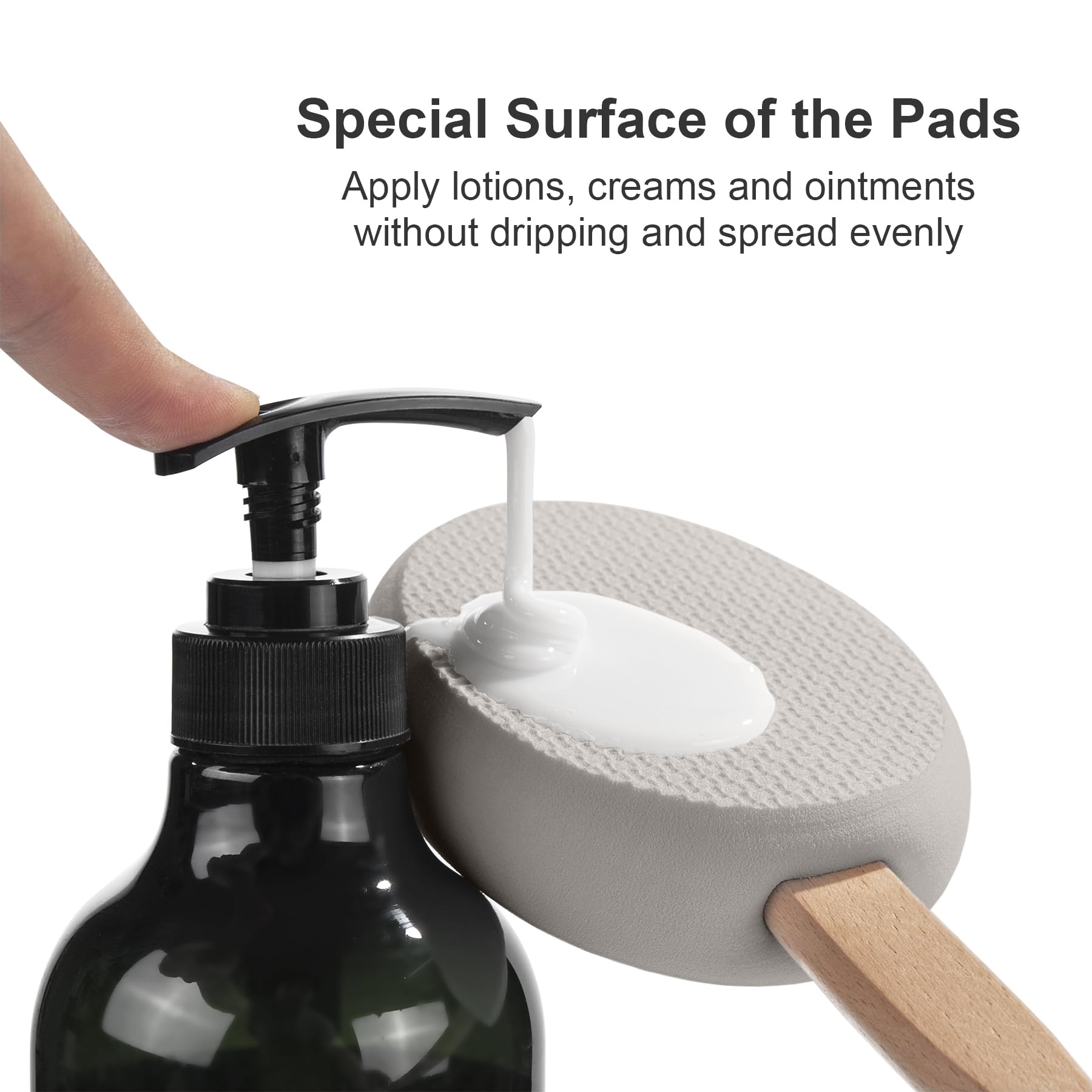 Foto 3 | Aplicador De Loción Amazerbath Para Espalda Y Pies Con 4 Almohadillas  Color Gris - Venta Internacional.