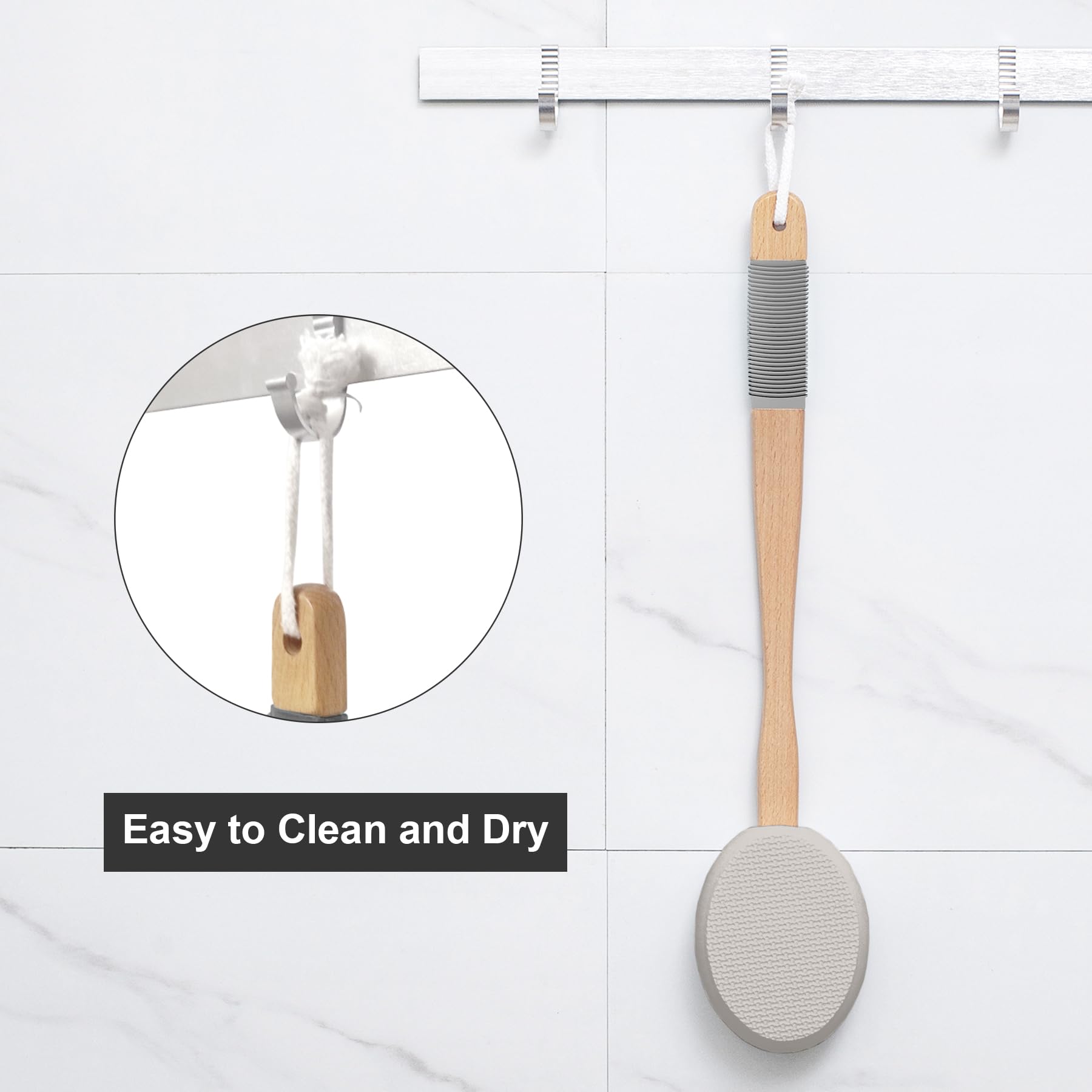 Foto 5 | Aplicador De Loción Amazerbath Para Espalda Y Pies Con 4 Almohadillas  Color Gris - Venta Internacional.