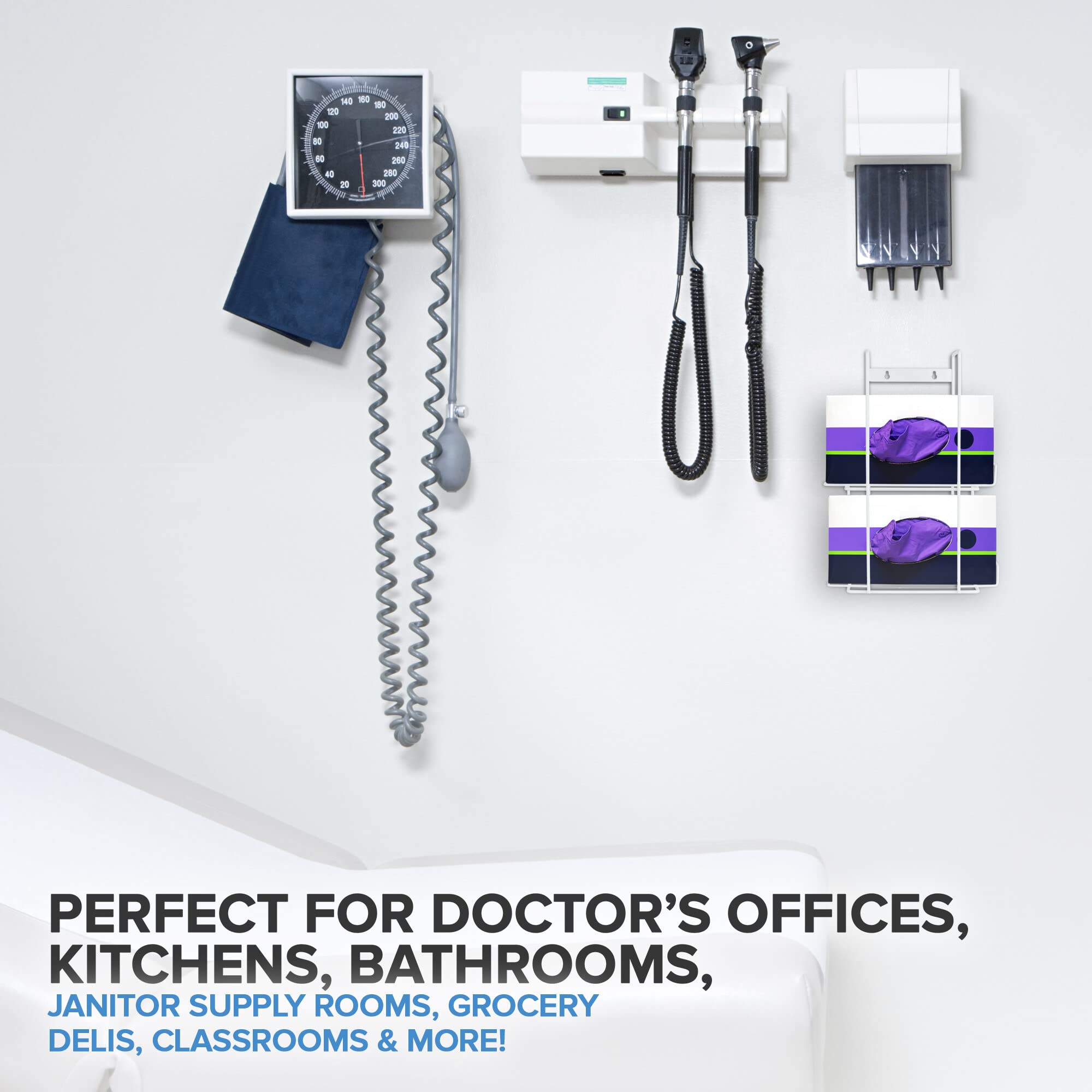 Foto 7 | Dispensador De Guantes Stock Your Home  Soporte De Pared Doble De Metal Blanco - Venta Internacional.