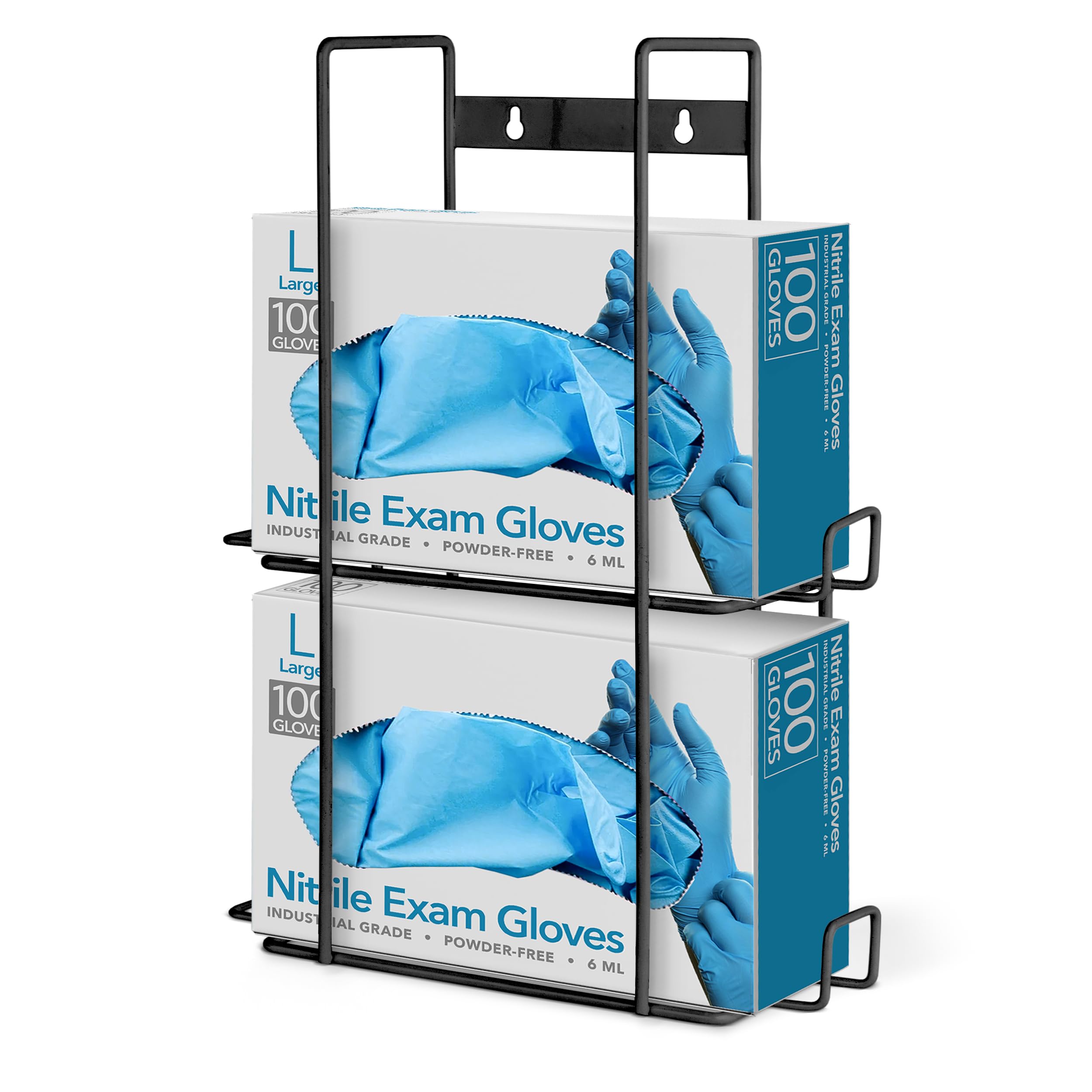 Foto 1 | Dispensador De Guantes Stock Your Home  Soporte De Pared Doble De Metal Negro - Venta Internacional.