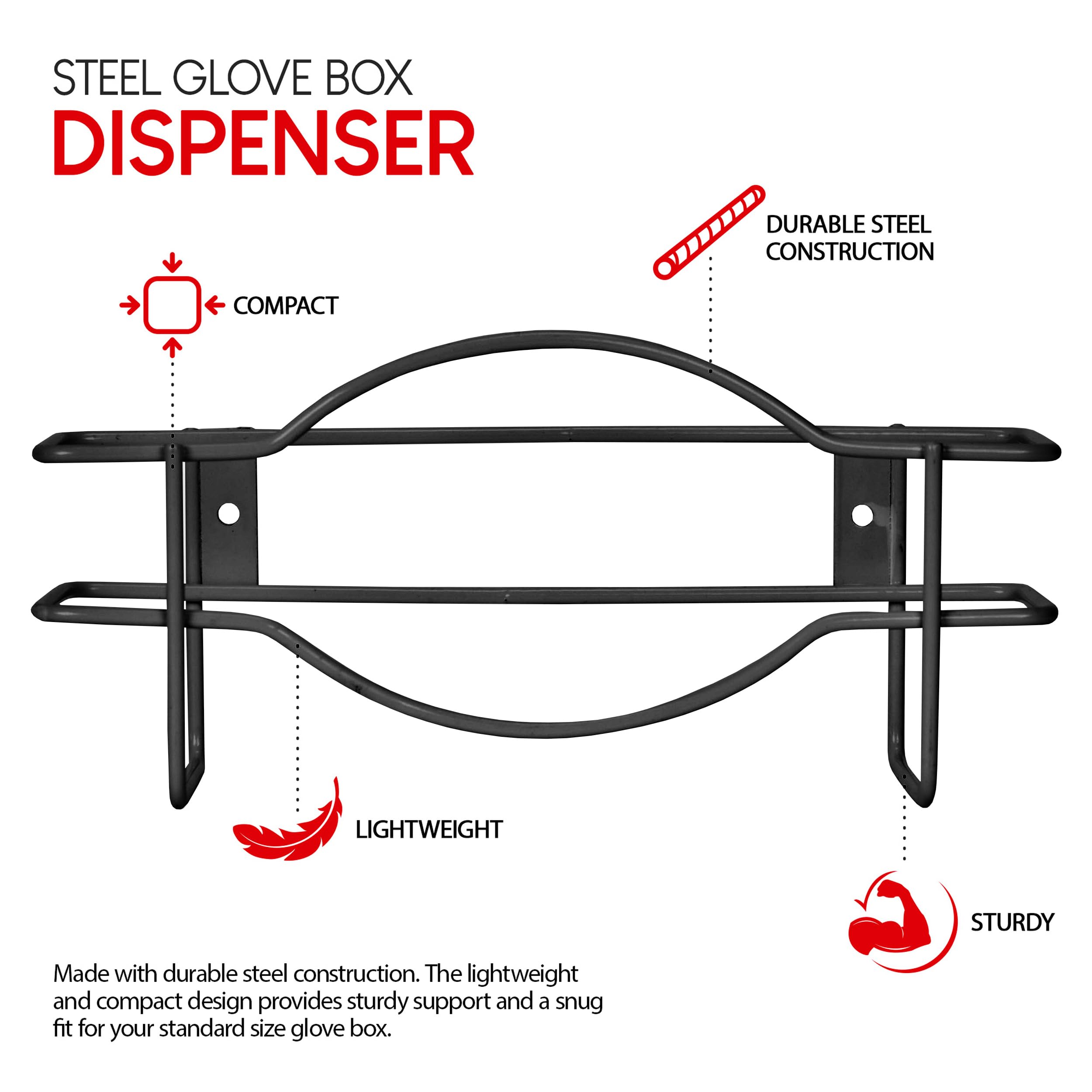 Foto 2 | Dispensador De Guantes Stock Your Home  Soporte De Pared De Metal Negro - Venta Internacional.