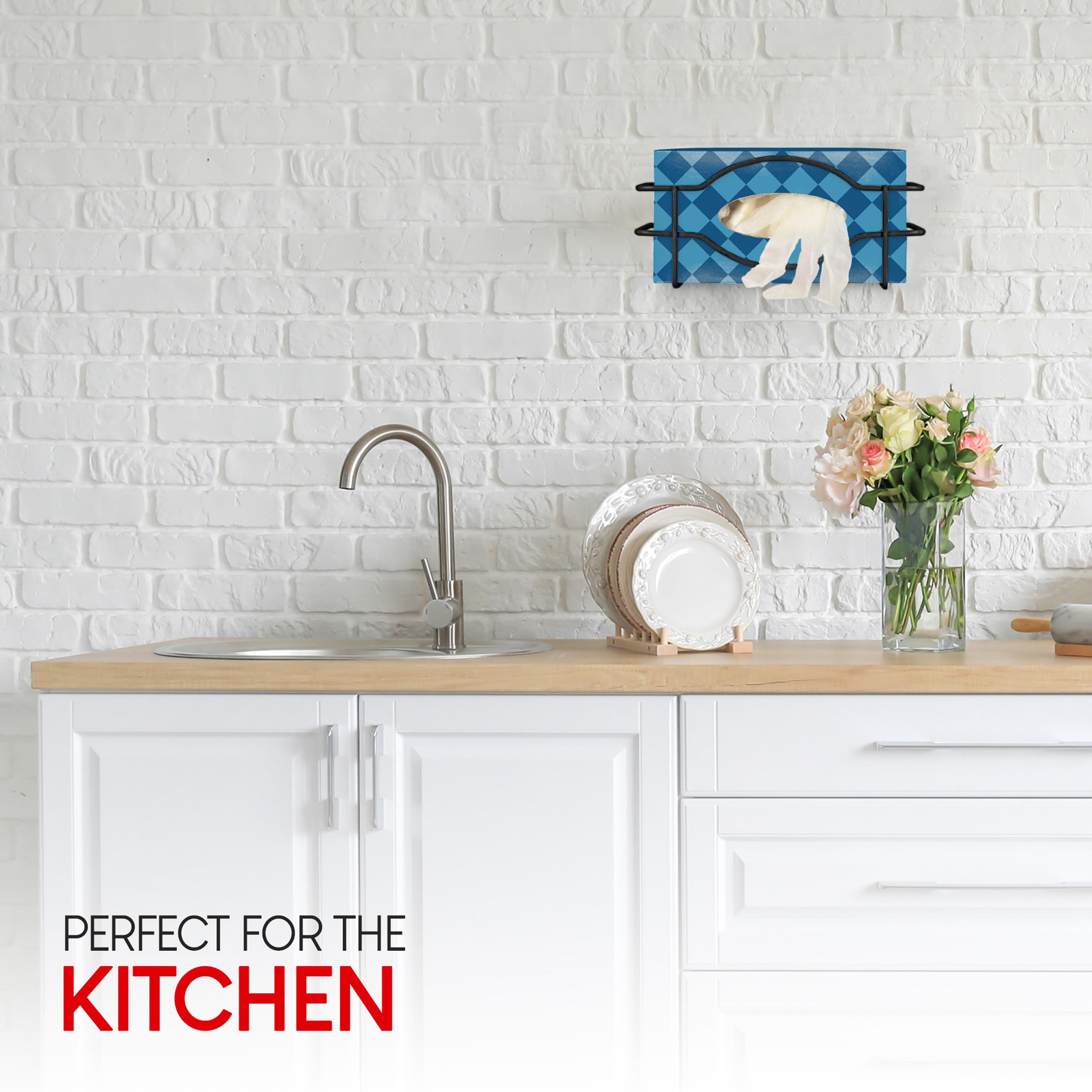 Foto 6 | Dispensador De Guantes Stock Your Home  Soporte De Pared De Metal Negro - Venta Internacional.