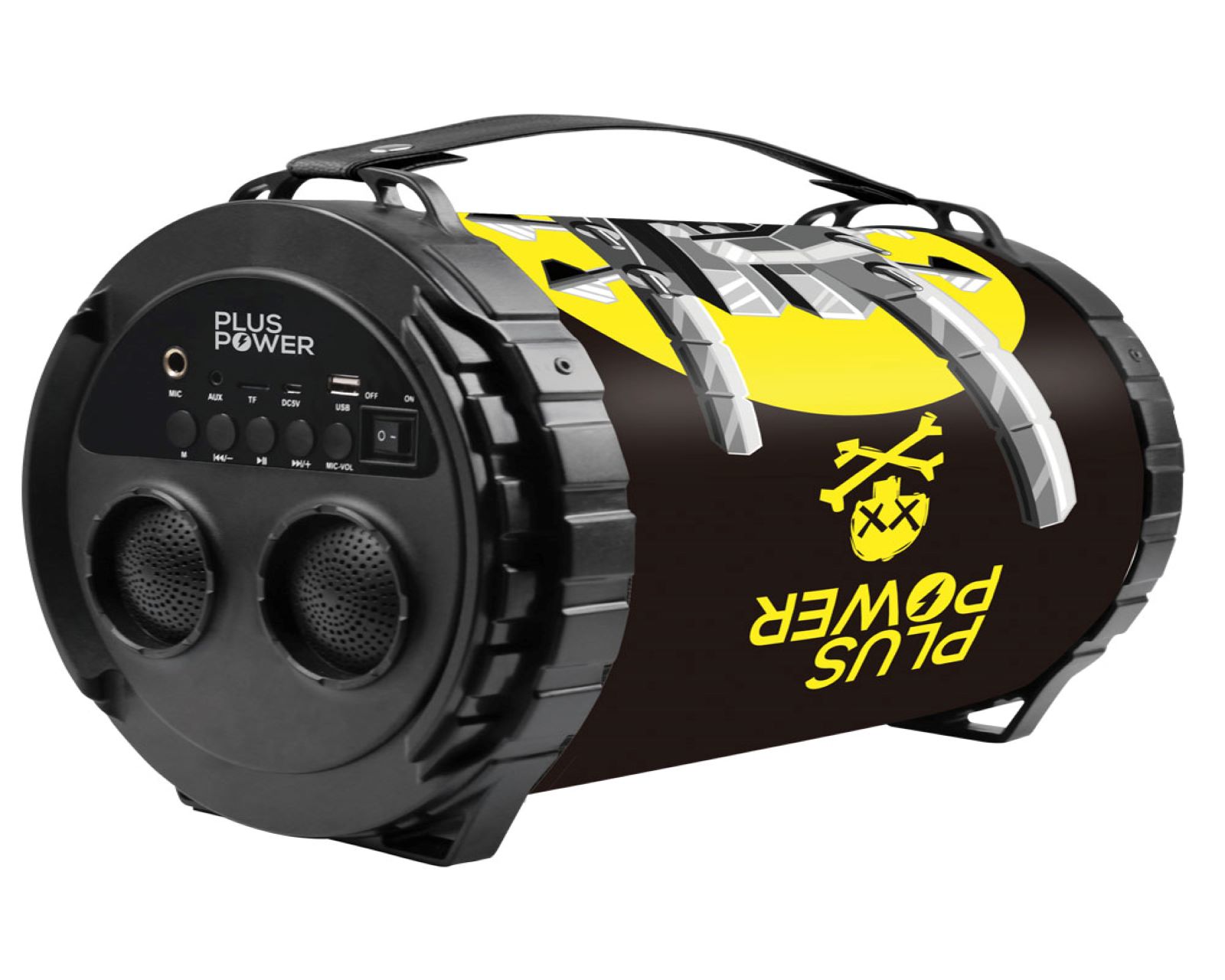 Bocina Tipo Bazooka con Bluetooth/Micro Sd/Usb Plus Power color Amarillo