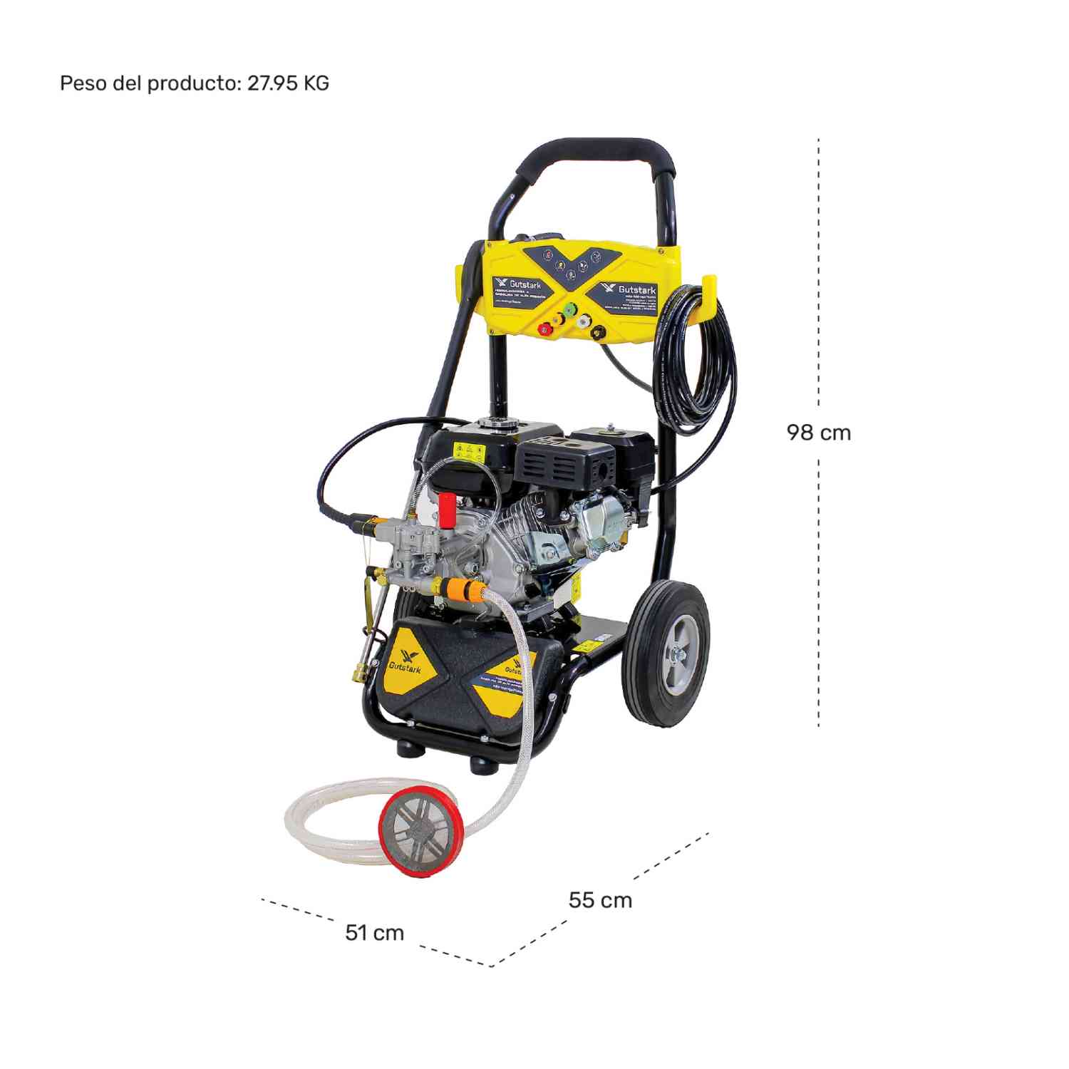 Foto 7 | Hidrolavadora Industrial Gutstark Motor a Gasolina 2200 Psi 7 Hp