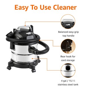Foto 3 | Aspirador Húmedo Y Seco Amazon Basics 15 L 3 HP Acero Inoxidable - Venta Internacional