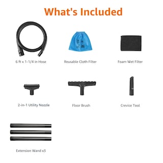 Foto 4 | Aspirador Húmedo Y Seco Amazon Basics 15 L 3 HP Acero Inoxidable - Venta Internacional