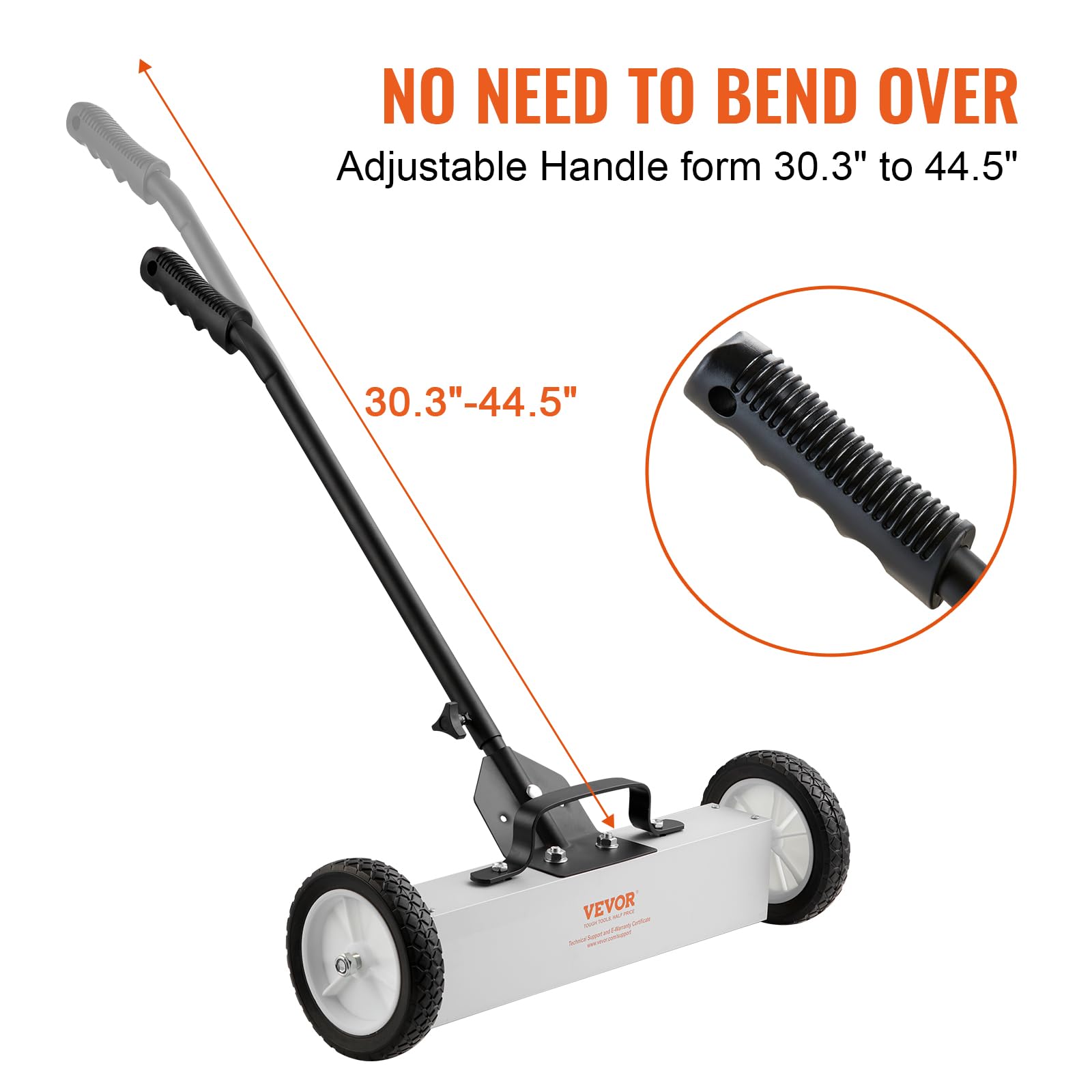 Foto 6 pulgar | Barredora Magnética Rodante Vevor, 20 Kg, 45 Libras, Con Ruedas De 45 Cm - Venta Internacional.