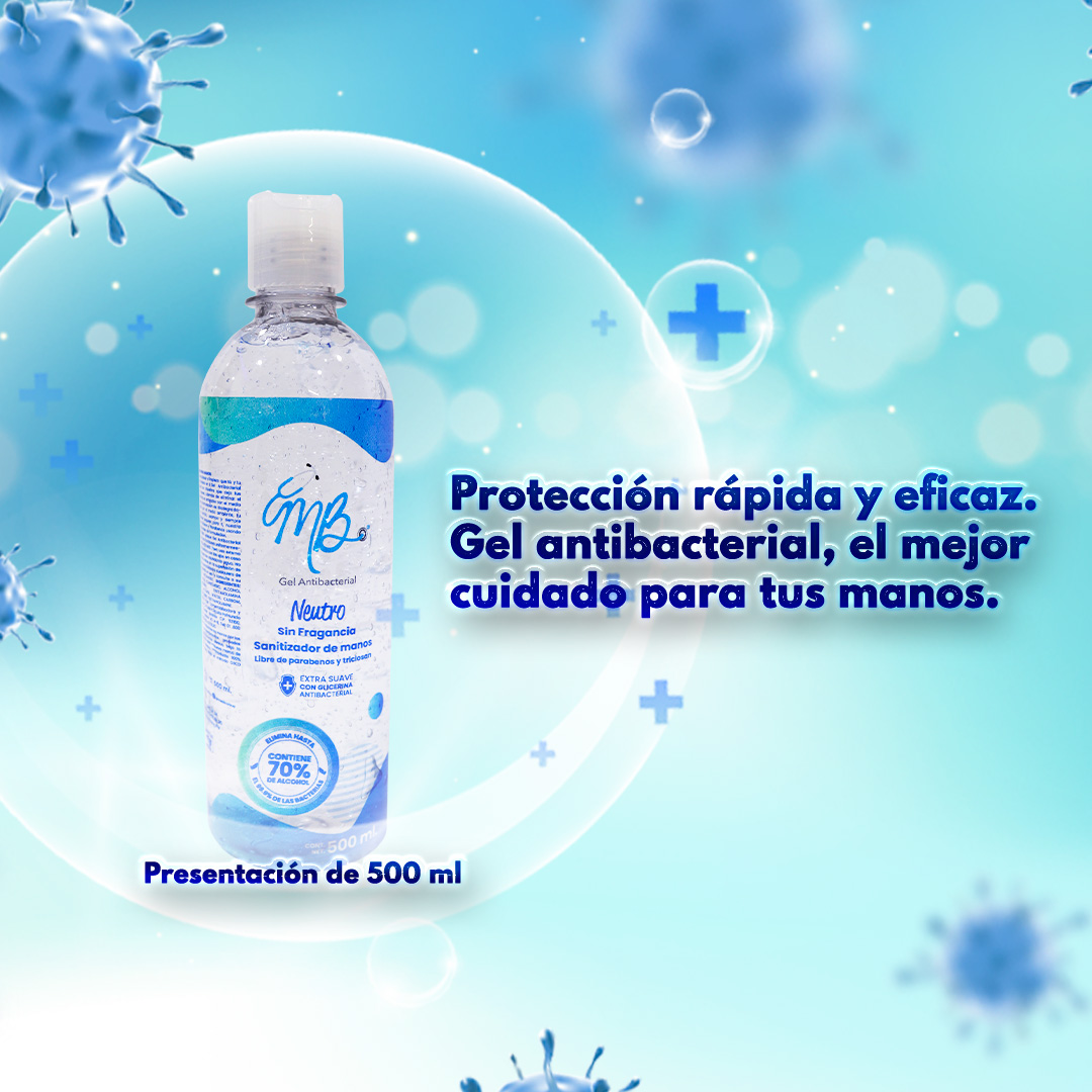 Foto 4 pulgar | Gel Antibacterial 500 Ml Caja 24 Piezas + 100 Cubre Bocas