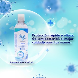 Foto 3 | Gel Antibacterial 500 Ml Caja 24 Piezas + 100 Cubre Bocas
