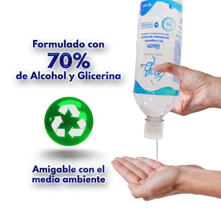 Foto 2 | Gel Antibacterial 1 Litro Caja 16 Piezas + 100 Cubre Bocas