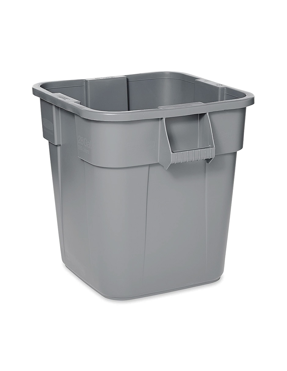 Foto 2 pulgar | Contenedor Cuadrado Rubbermaid FG352600GRAY color Gris sin Tapa 105 L
