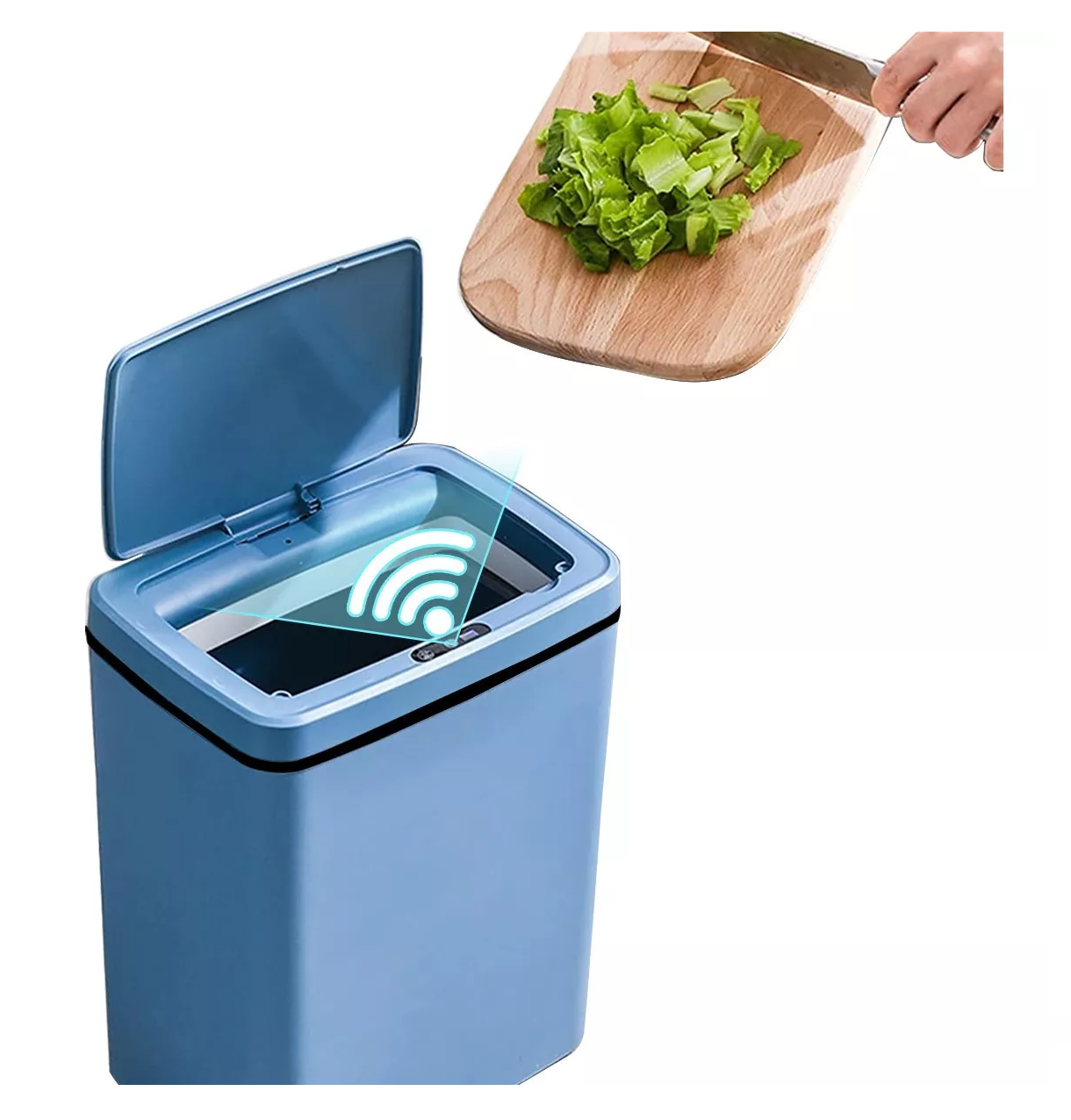 Foto 6 pulgar | Bote de Basura con Sensor de Movimiento Inteligente Belug color Blanco 14l
