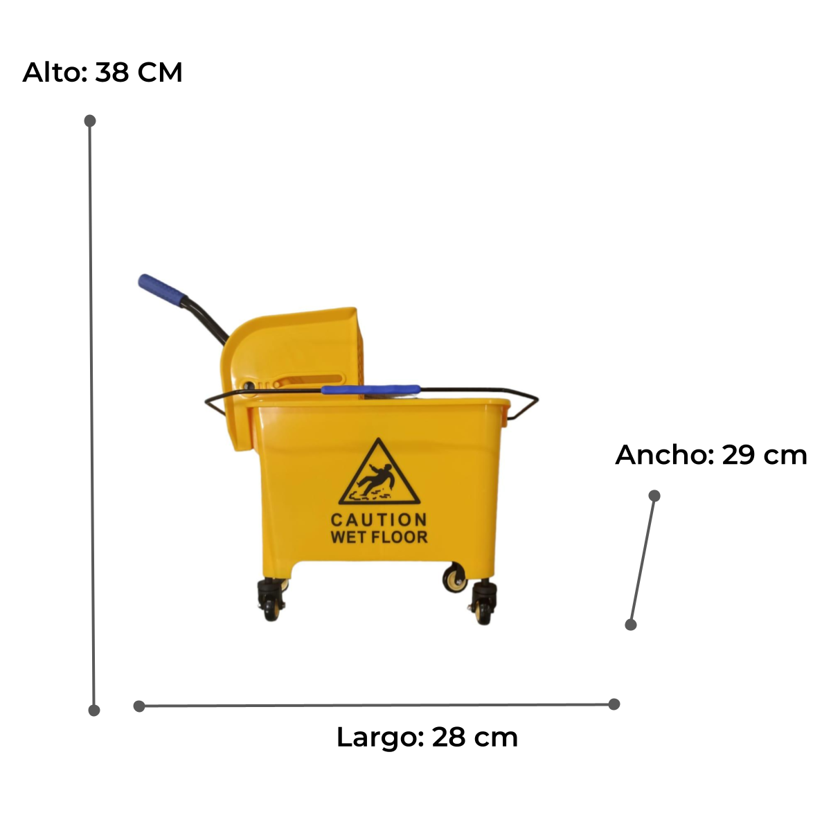 Foto 8 | Cubeta Industrial para Trapeador Shorbull Lxd-120d-1 Amarillo