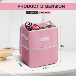 Foto 2 | Bote De Basura Para Coche Simple Deluxe, A Prueba De Fugas, 7,6 L, Con Tapa, Rosa - Venta Internacional.