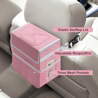 Foto 4 | Bote De Basura Para Coche Simple Deluxe, A Prueba De Fugas, 7,6 L, Con Tapa, Rosa - Venta Internacional.