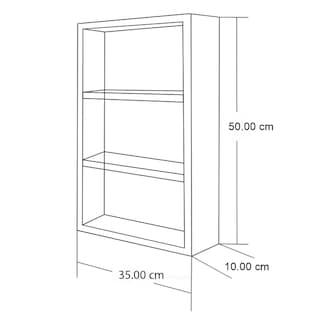 Foto 3 | Botiquin Repisa Mdf Espejo 50cm Pared Primeros Auxilios Blanco