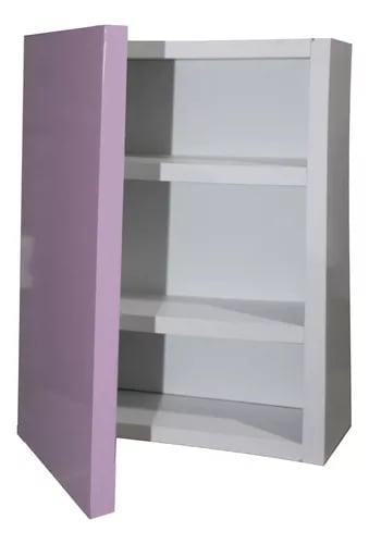 Botiquín Repisa MDF Pared Primeros Auxilios Lila 35 cm $1,089