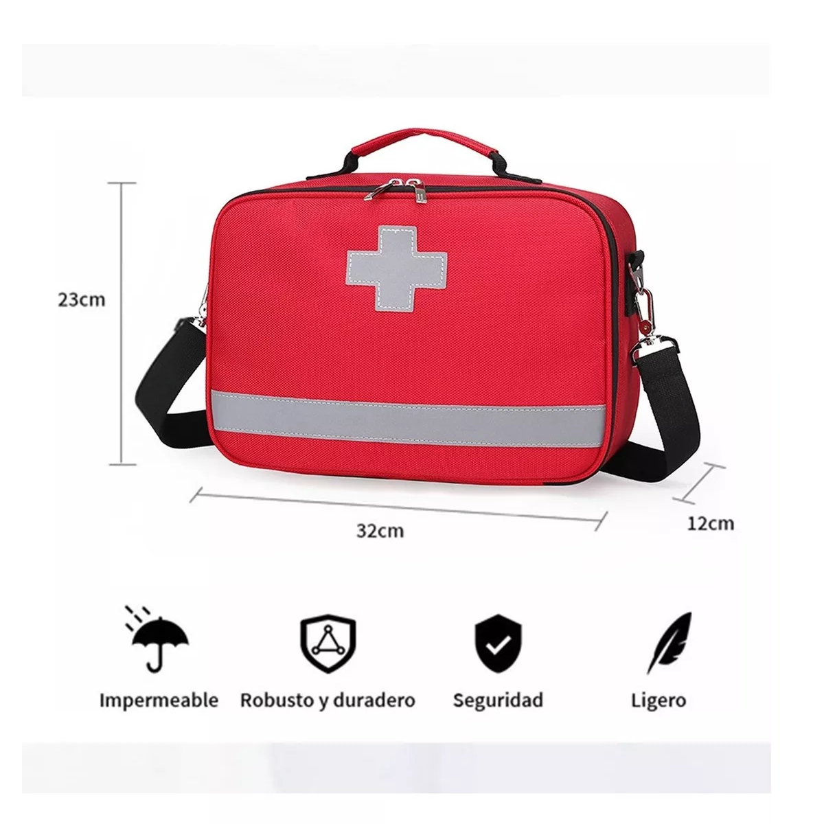 Foto 3 | Mochila de Emergencia Médica Multifuncional Botiquín Eo Safe Imports Esi-15654 Rojo