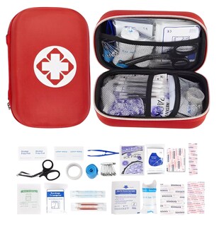 Foto 1 | Botiquín de Primeros Auxilios Lab.G Rojo Impermeable Portátil con 430 Productos de Tratamiento
