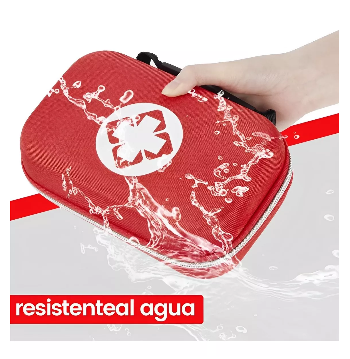 Foto 4 | Botiquín de Primeros Auxilios Lab.G Rojo Impermeable Portátil con 430 Productos de Tratamiento