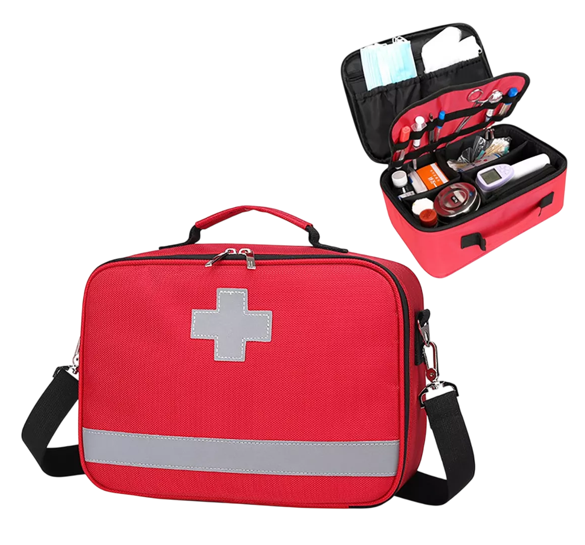 Kit de Mochila de Emergencia Médica Lab.G Roja Multifuncional Impermeable