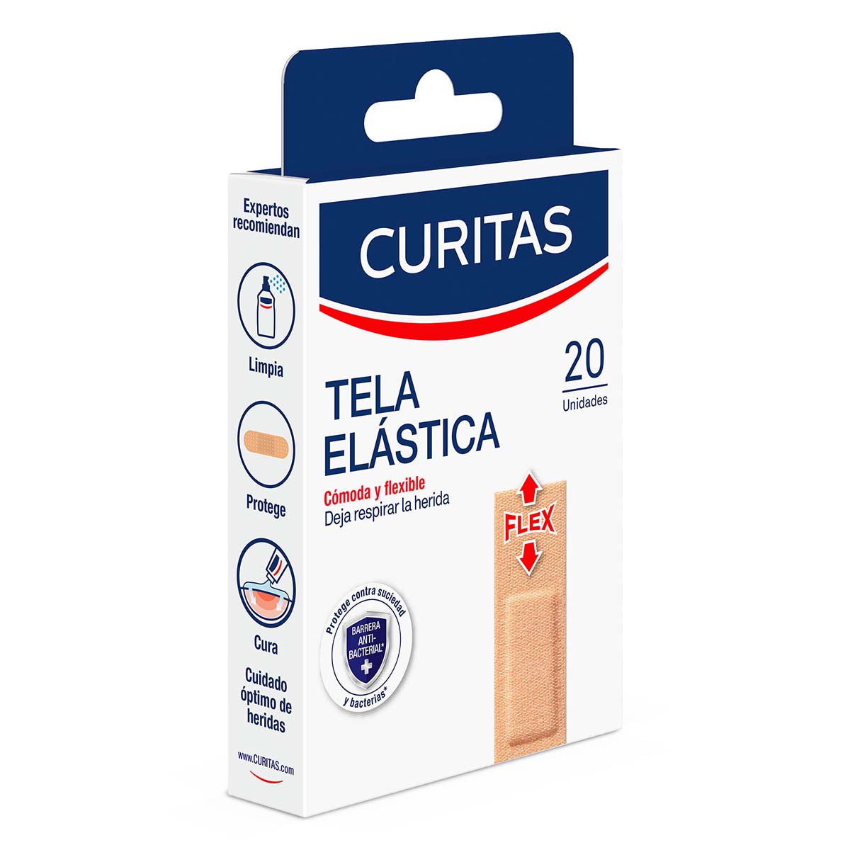 Foto 3 pulgar | Curitas Tela Elastica (20 Piezas)