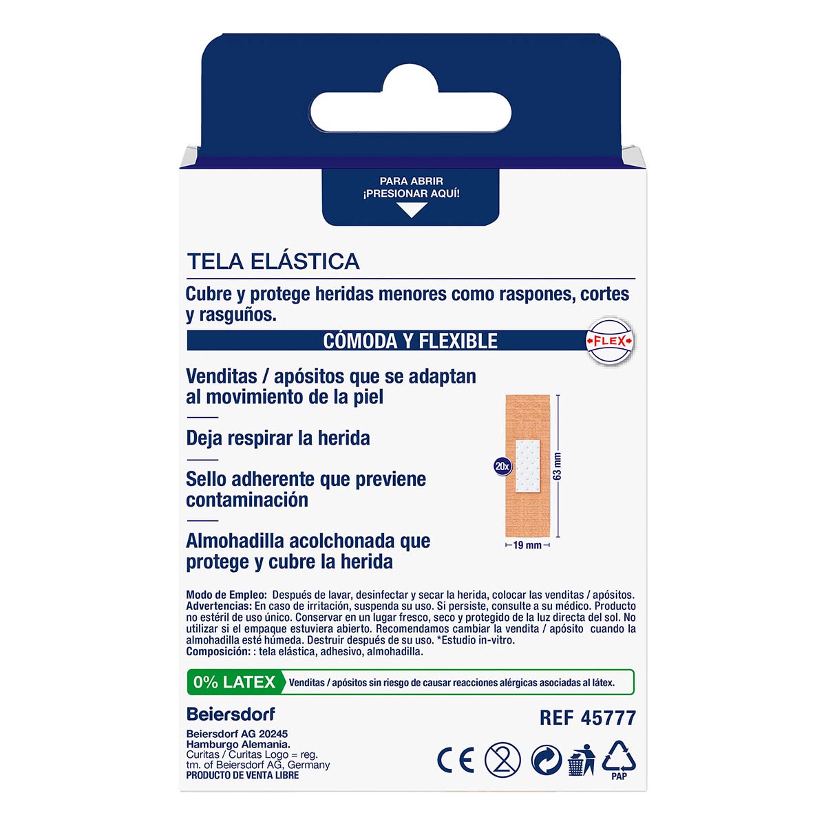 Foto 4 pulgar | Curitas Tela Elastica (20 Piezas)