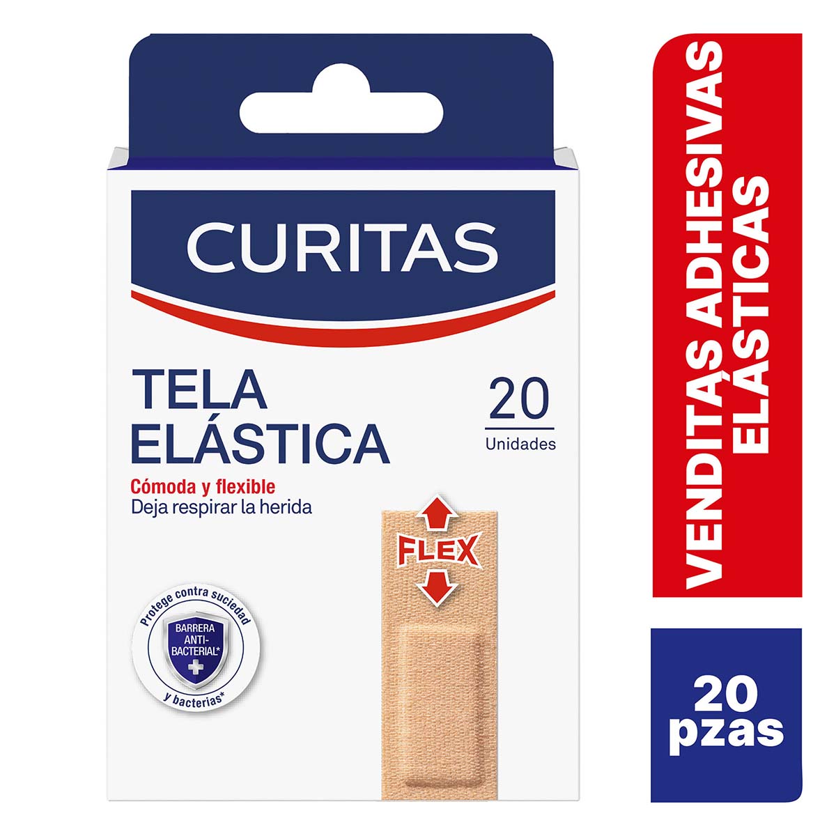 Foto 5 pulgar | Curitas Tela Elastica (20 Piezas)