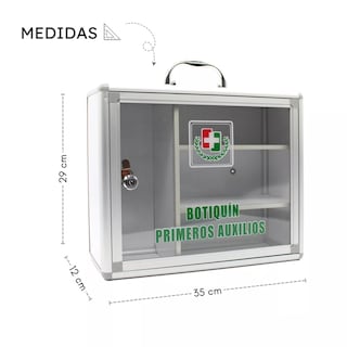 Foto 2 | Botiquin Caja Plastico Primeros Auxilios Grande con Llave Eo Safe Imports Blanco